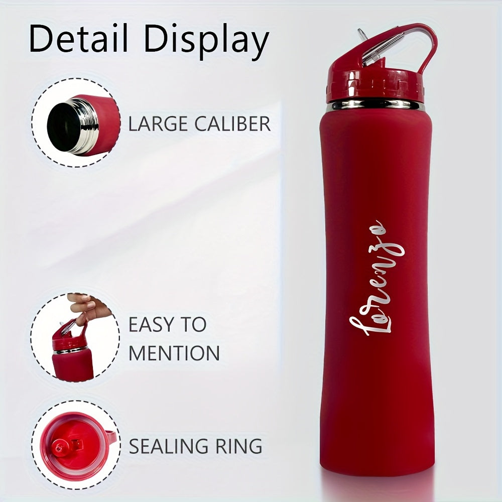 Custom Engraved Insulated Water Bottle with Straw – Hot & Cold, Leakproof, Fitness & Cycling Bottle & Women