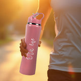 Custom Engraved Insulated Water Bottle with Straw – Hot & Cold, Leakproof, Fitness & Cycling Bottle & Women
