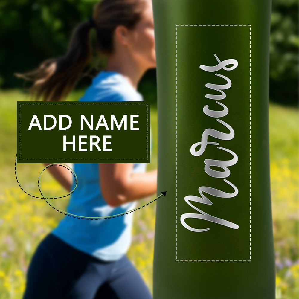 Custom Engraved Insulated Water Bottle with Straw – Hot & Cold, Leakproof, Fitness & Cycling Bottle & Women