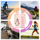 Custom Name 25oz Water Bottle with Time Markers – Leakproof Hydration Tracker Bottle