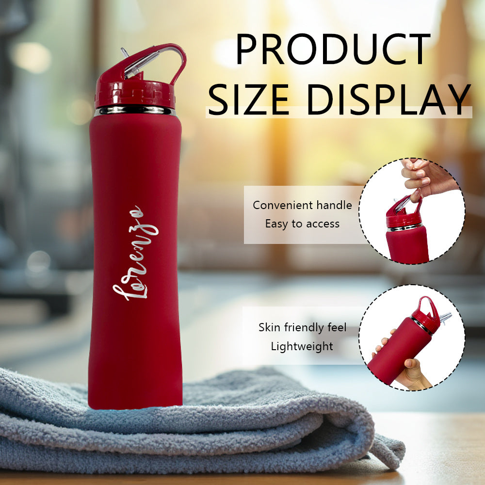 Custom Engraved Insulated Water Bottle with Straw – Hot & Cold, Leakproof, Fitness & Cycling Bottle & Women