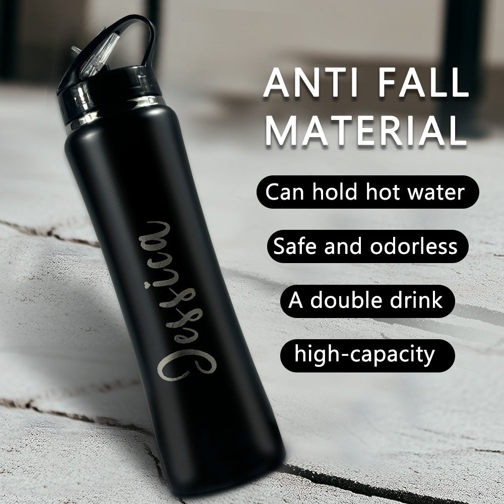 Custom Engraved Insulated Water Bottle with Straw – Hot & Cold, Leakproof, Fitness & Cycling Bottle & Women